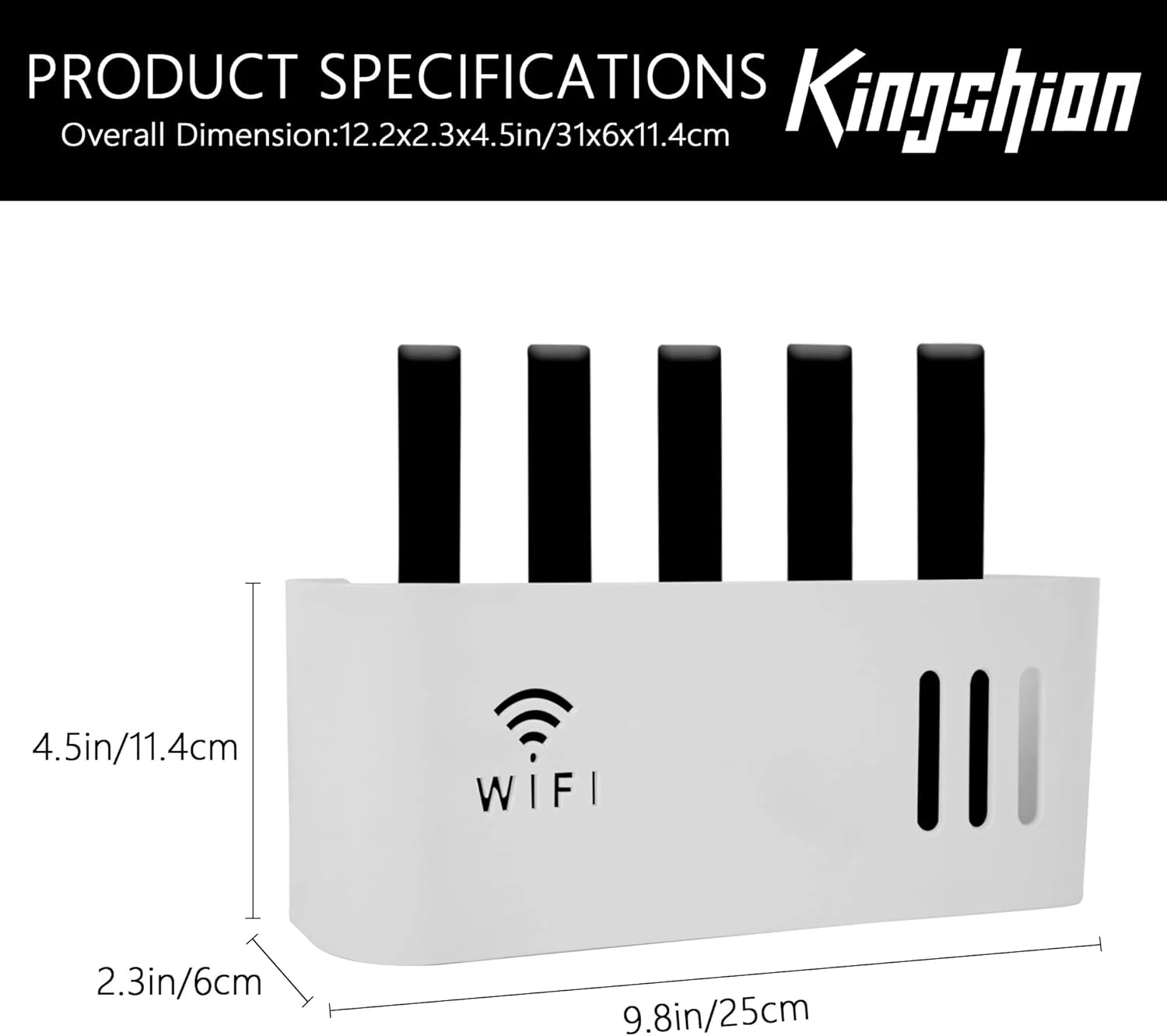 باکس ذخیره سازی روتر وای فای - قفسه سازمان دهنده دارای تهویه برای روتر، مودم، ست تاپ باکس | مدیریت کابل برای دفتر، کلاس درس، میز باکس ذخیره سازی روتر وای فای - قفسه سازمان دهنده دارای تهویه برای روتر، مودم، ست تاپ باکس | مدیریت کابل برای دفتر، کلاس درس، میز
