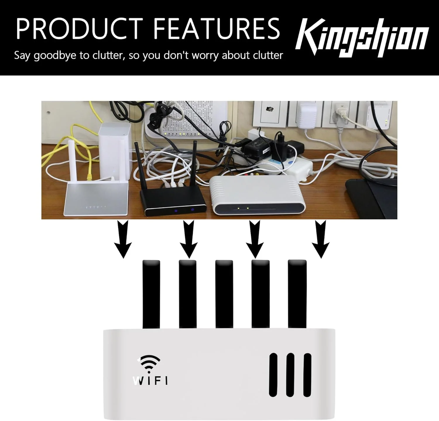 باکس ذخیره سازی روتر وای فای - قفسه سازمان دهنده دارای تهویه برای روتر، مودم، ست تاپ باکس | مدیریت کابل برای دفتر، کلاس درس، میز باکس ذخیره سازی روتر وای فای - قفسه سازمان دهنده دارای تهویه برای روتر، مودم، ست تاپ باکس | مدیریت کابل برای دفتر، کلاس درس، میز