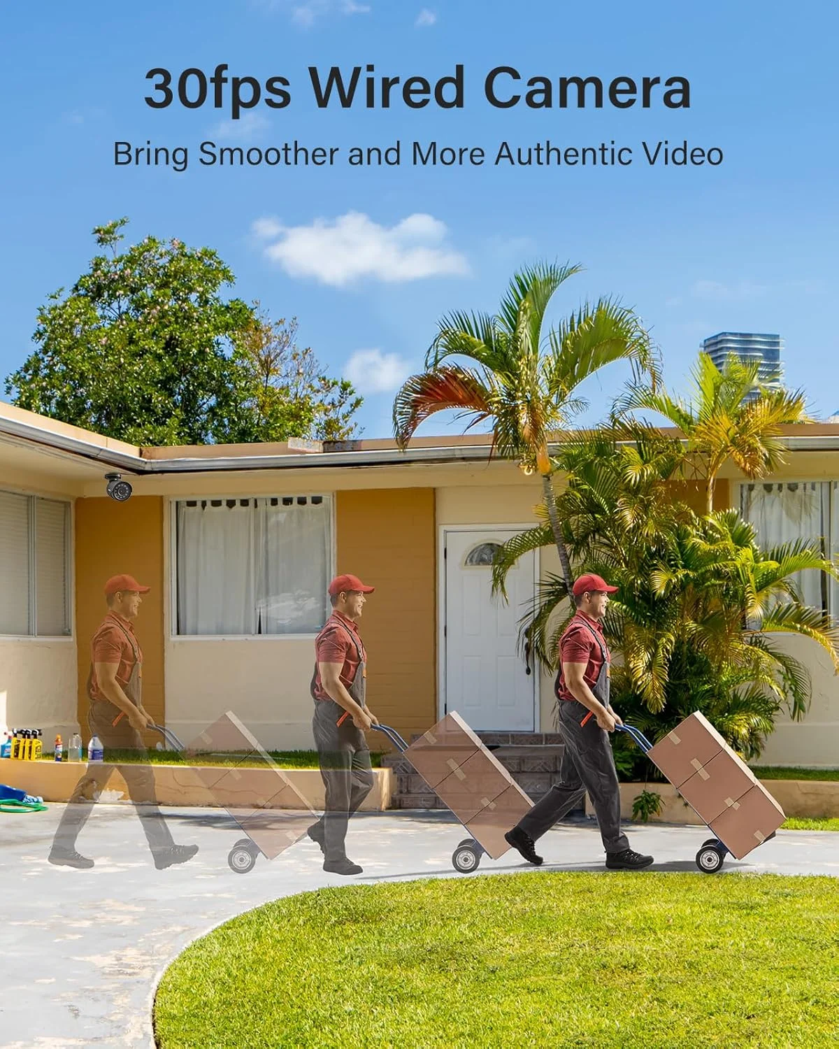 دوربین مداربسته بولت امنیتی منزل ANNKE با کیفیت 720P HD، ضد آب IP66، دید در شب/روز تا 30 متر، مناسب فضای داخلی و خارجی - بسته 4 عددی