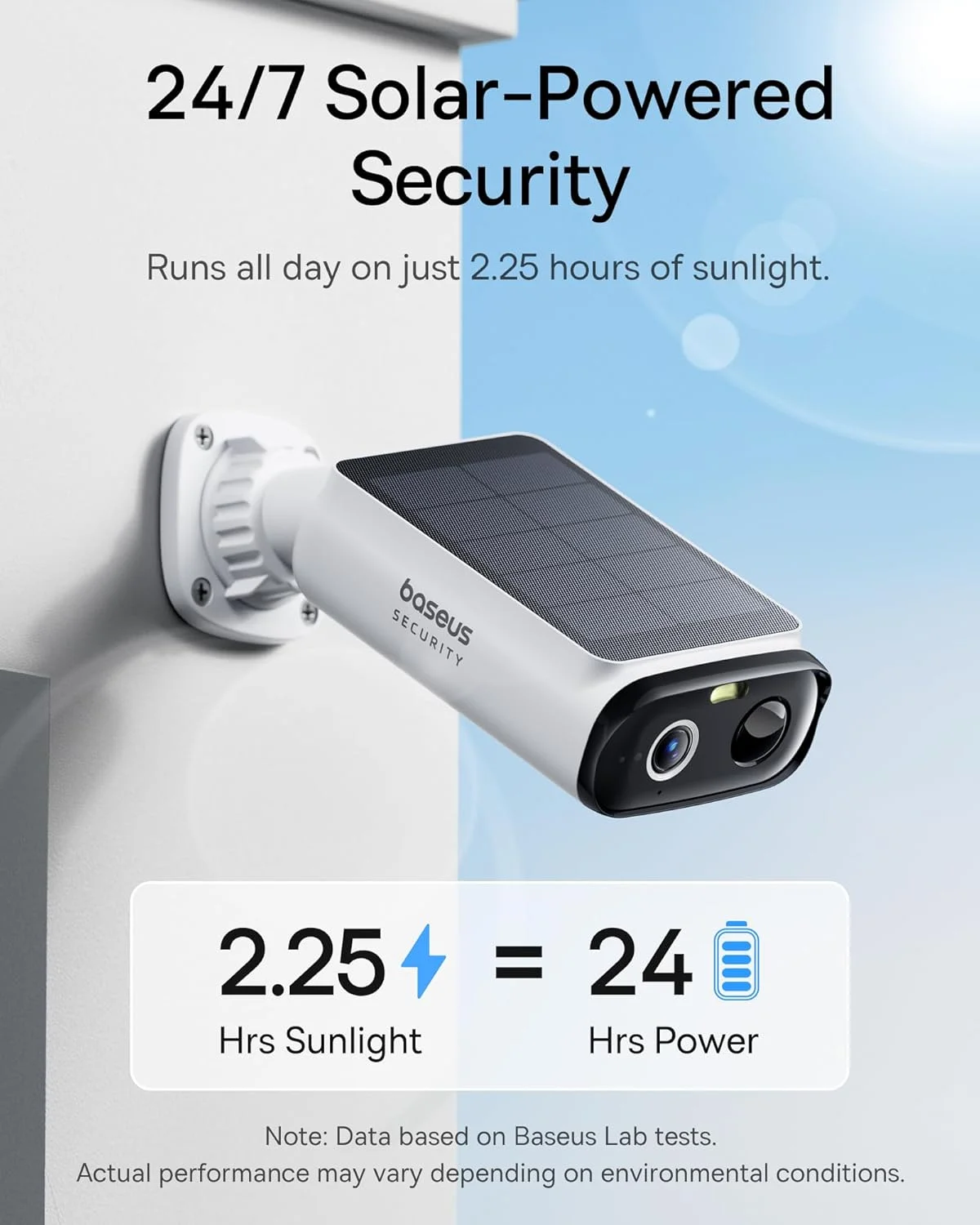 دوربین های امنیتی خورشیدی بیسوس مدل S1 Lite، دوربین تک لنز 2K QHD، منبع تغذیه مداوم، دید در شب رنگی، تشخیص انسان با هوش مصنوعی، IP67، بدون هزینه اشتراک ماهانه، ذخیره سازی محلی، سازگار با الکسا و گوگل هوم دوربین های امنیتی خورشیدی بیسوس مدل S1 Lite، دوربین تک لنز 2K QHD، منبع تغذیه مداوم، دید در شب رنگی، تشخیص انسان با هوش مصنوعی، IP67، بدون هزینه اشتراک ماهانه، ذخیره سازی محلی، سازگار با الکسا و گوگل هوم