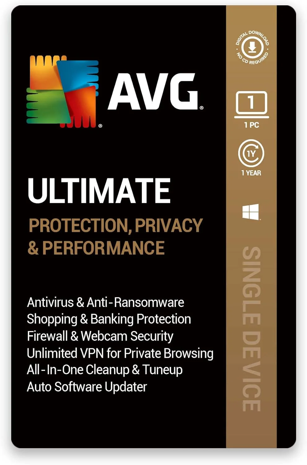 AVG Ultimate (1 کامپیوتر | 1 سال) (تحویل ایمیلی در 1 ساعت - بدون CD)