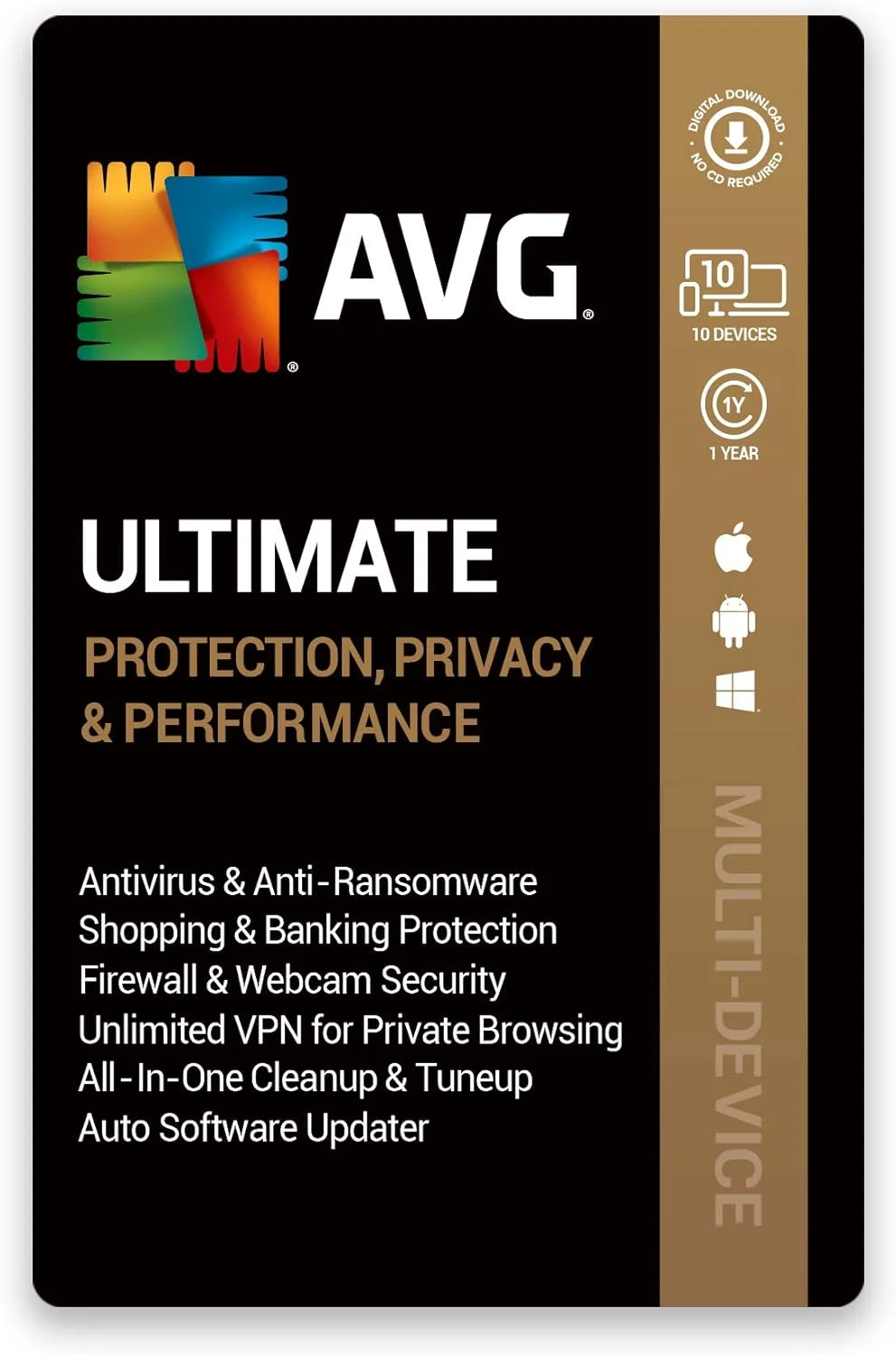AVG Ultimate Multi-Device (قابل استفاده در 10 دستگاه | 1 ساله) (تحویل از طریق ایمیل در 1 ساعت - بدون نیاز به CD)