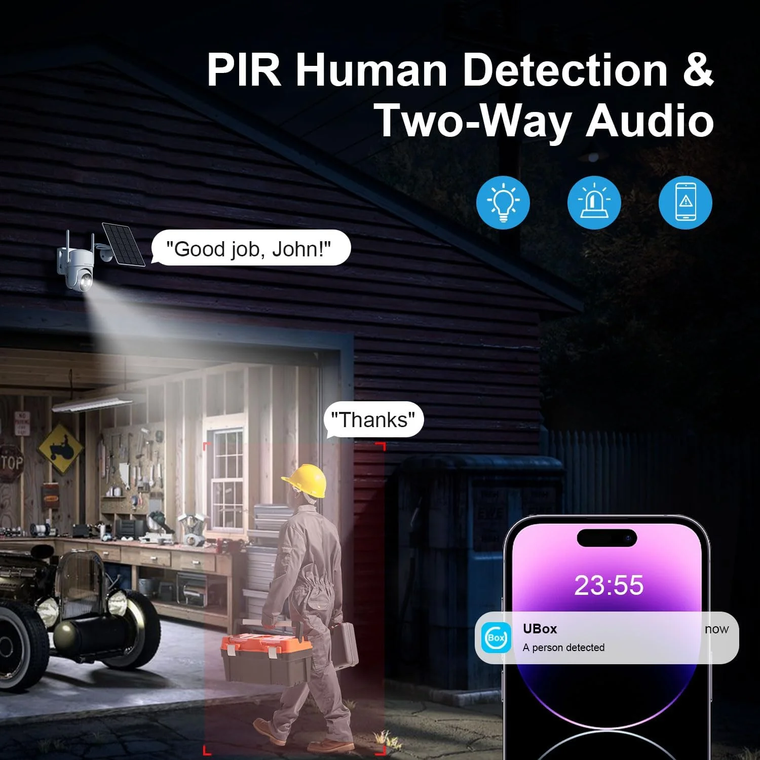 دوربین مداربسته بیسیم 4G، دوربینهای خورشیدی با باتری برای امنیت خانه، دید 360 درجه، ارتباط دو طرفه، دید در شب رنگی 2K HD، حسگر انسانی PIR، فضای ابری/SD، هشدارهای برنامه تلفن، بسته 2 عددی دوربین مداربسته بیسیم 4G، دوربینهای خورشیدی با باتری برای امنیت خانه، دید 360 درجه، ارتباط دو طرفه، دید در شب رنگی 2K HD، حسگر انسانی PIR، فضای ابری/SD، هشدارهای برنامه تلفن، بسته 2 عددی