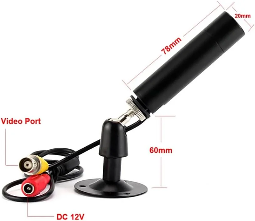 دوربین مداربسته مینی بولت HD با لنز 3.6 میلیمتری و رزولوشن 1000TVL به همراه پایه، مناسب برای نظارت داخلی و خارجی، دوربین آنالوگ دوربین مداربسته مینی بولت HD با لنز 3.6 میلیمتری و رزولوشن 1000TVL به همراه پایه، مناسب برای نظارت داخلی و خارجی، دوربین آنالوگ