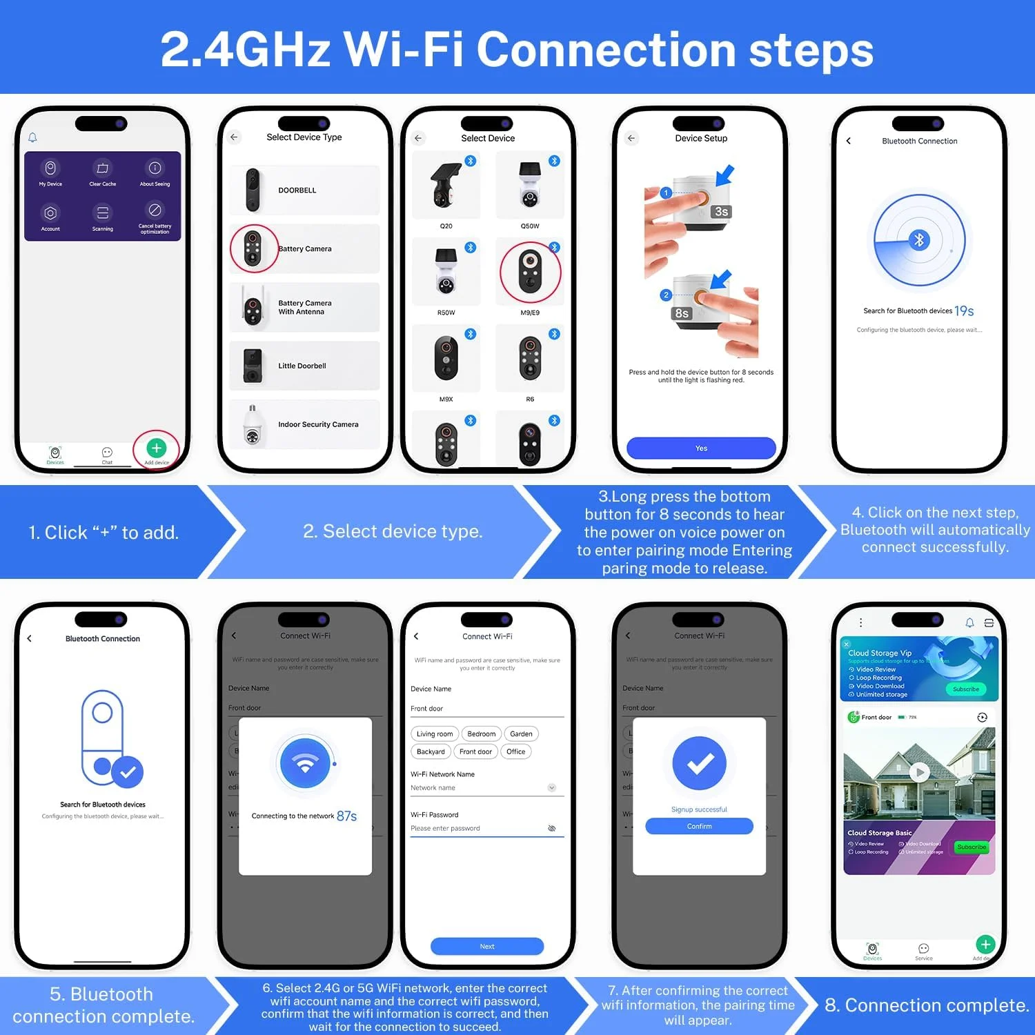 دوربین امنیتی بی سیم 1080p، وای فای 2.4 گیگاهرتز، دید در شب رنگی، تشخیص انسان با هوش مصنوعی، تشخیص حرکت PIR، مکالمه 2 طرفه، دوربین گلوله ای نظارتی فضای باز (بسته 2 عددی) دوربین امنیتی بی سیم 1080p، وای فای 2.4 گیگاهرتز، دید در شب رنگی، تشخیص انسان با هوش مصنوعی، تشخیص حرکت PIR، مکالمه 2 طرفه، دوربین گلوله ای نظارتی فضای باز (بسته 2 عددی)