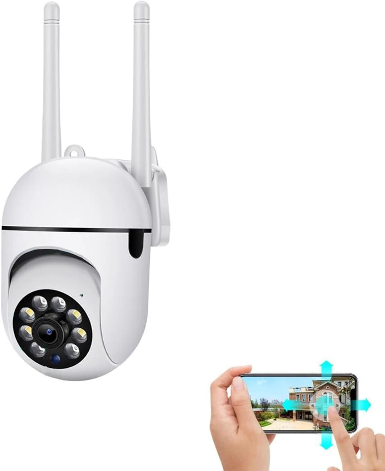 دوربین بی سیم رنگی HD مدل CRONY Nip-27 V380 App 1080P، دوربین مداربسته بی سیم IP ضد آب وای فای، دوربین های امنیتی مداربسته سفید 13.5 * 10.5 * 10 دوربین بی سیم رنگی HD مدل CRONY Nip-27 V380 App 1080P، دوربین مداربسته بی سیم IP ضد آب وای فای، دوربین های امنیتی مداربسته سفید 13.5 * 10.5 * 10