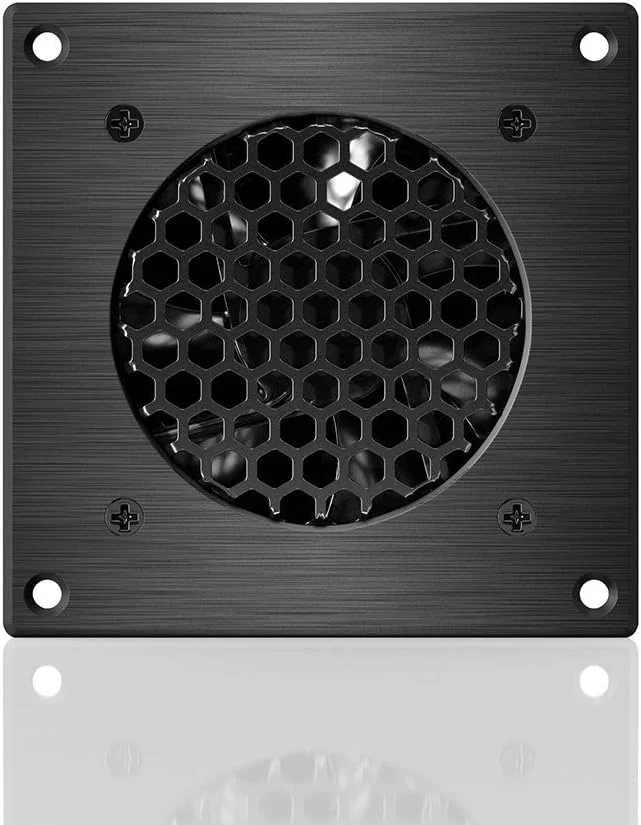 سیستم فن خنک کننده بی صدای AC Infinity AIRPLATE S1، سایز 4 اینچ با کنترل سرعت، برای کابینت های صوتی و تصویری سینمای خانگی