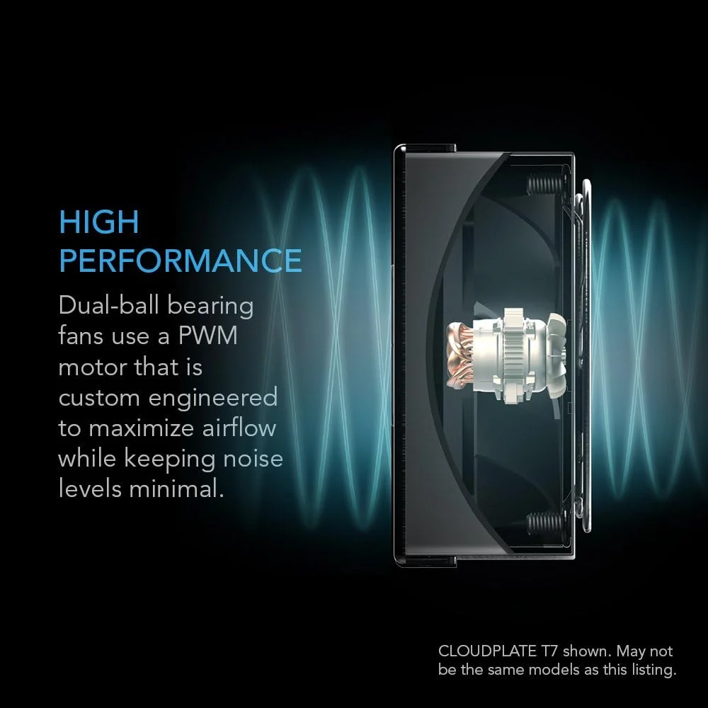 AC Infinity CLOUDPLATE T9، پنل فن نصب شده در رک 3U، جریان هوای خروجی، برای خنک کردن AV، سینمای خانگی، رک های شبکه 19 اینچی