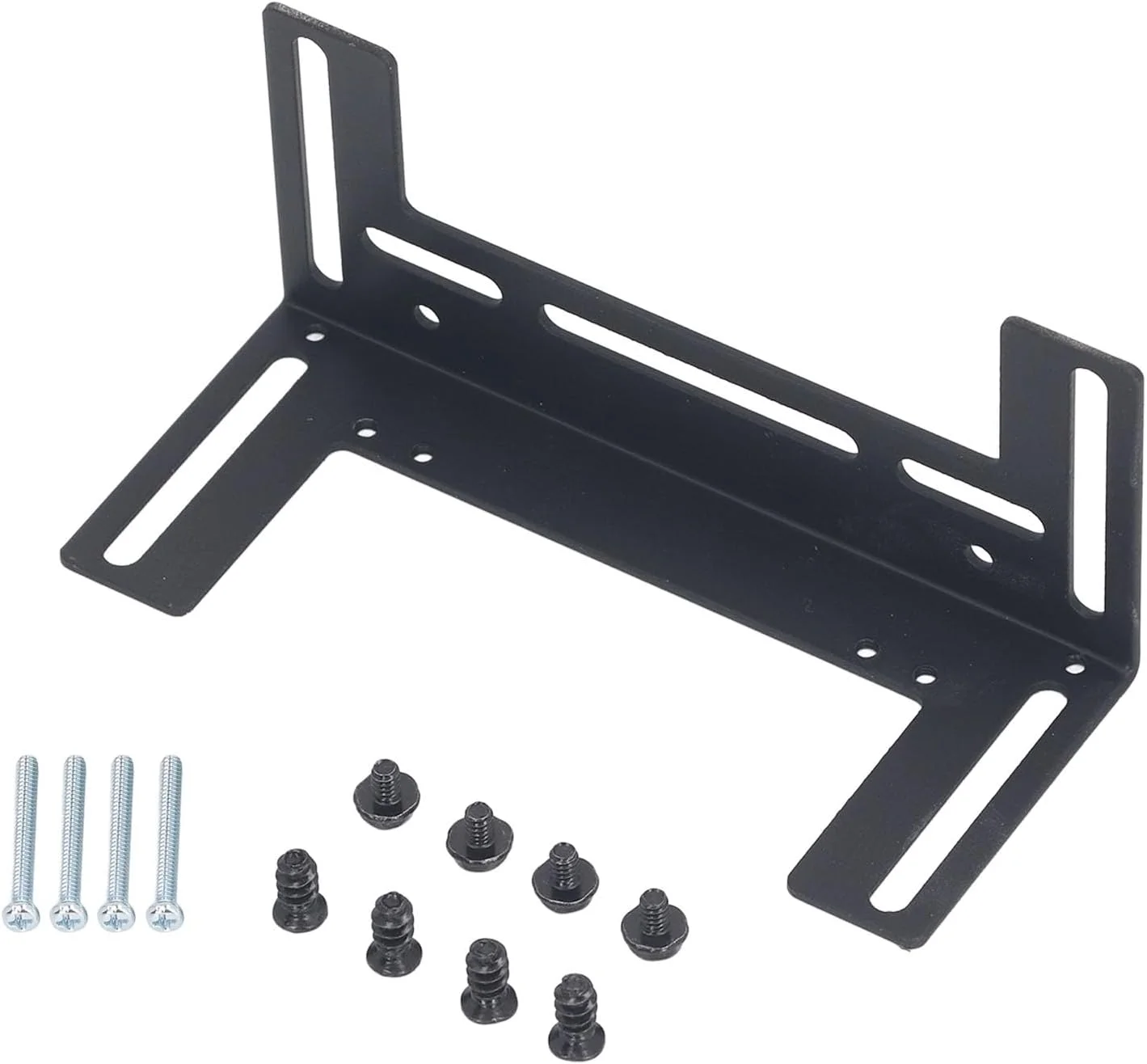 نگهدارنده فن رادیاتور کامپیوتر، رنگ پخت، استیل ضد زنگ ضخیم، پایه نصب فن شاسی کم صدا برای فن های 8، 9 و 12 سانتی متری، نصب آسان (مشکی)