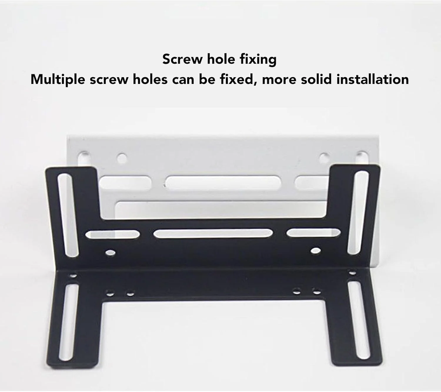 نگهدارنده فن رادیاتور کامپیوتر، رنگ پخت، استیل ضد زنگ ضخیم، پایه نصب فن شاسی کم صدا برای فن های 8، 9 و 12 سانتی متری، نصب آسان (مشکی)