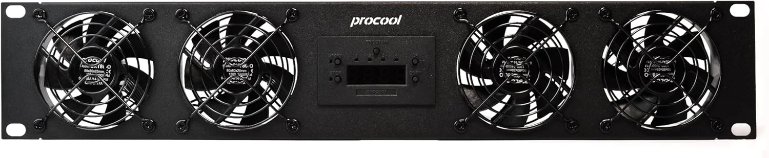 فن رک ۲ یونیت خنک کننده بی صدا با کنترل دما PROCOOL SP480XT-E / جریان هوا= تخلیه / مناسب برای خنک سازی کابینت AV سینمای خانگی، سرور پخش و استودیو ضبط فن رک ۲ یونیت خنک کننده بی صدا با کنترل دما PROCOOL SP480XT-E / جریان هوا= تخلیه / مناسب برای خنک سازی کابینت AV سینمای خانگی، سرور پخش و استودیو ضبط
