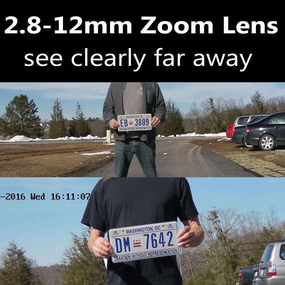 دوربین مداربسته امنیتی HD با سنسور Sony Exmor 1080P (TVI/AHD/CVI/1200tvl)، لنز زوم دستی 2.8-12 میلی‌متری، دوربین مداربسته دید در شب گلوله‌ای مناسب فضای باز برای نظارت تصویری