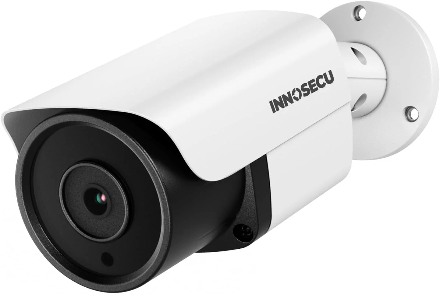 دوربین مداربسته تحت شبکه 5 مگاپیکسلی PoE، دوربین امنیتی نظارتی فضای باز با میکروفون، دید در شب IR تا 30 متر، تشخیص انسان و وسیله نقلیه با هوش مصنوعی، لنز 2.8 میلی متری با زاویه دید گسترده 110 درجه، ضد آب IP67 مناسب فضای باز، INB5GR37E (سفید)