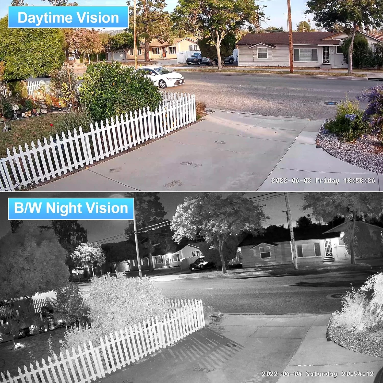 دوربین مداربسته تحت شبکه 5 مگاپیکسلی PoE، دوربین امنیتی نظارتی فضای باز با میکروفون، دید در شب IR تا 30 متر، تشخیص انسان و وسیله نقلیه با هوش مصنوعی، لنز 2.8 میلی متری با زاویه دید گسترده 110 درجه، ضد آب IP67 مناسب فضای باز، INB5GR37E (سفید)