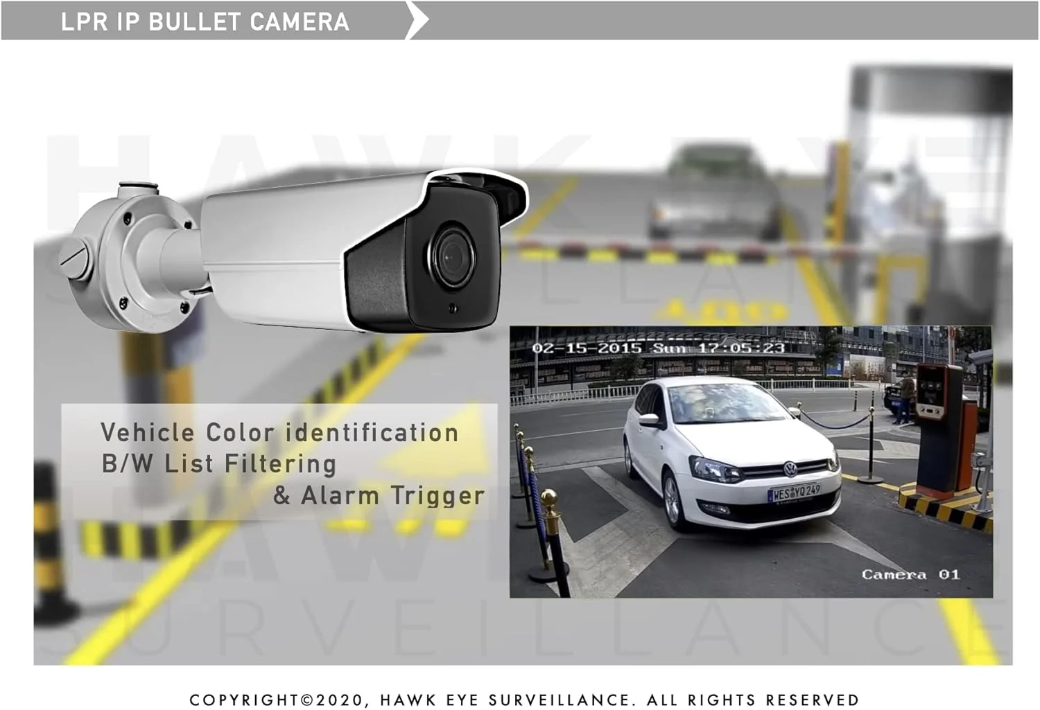 دوربین پلاک خوان 2 مگاپیکسلی - دوربین بولت IP هوشمند PoE با لنز متغیر موتوردار 8-32 میلی‌متری برای ثبت پلاک، EXIR خارجی تا 110 متر، سازگار با Hikvision DS-2CD4A26FWD-IZS