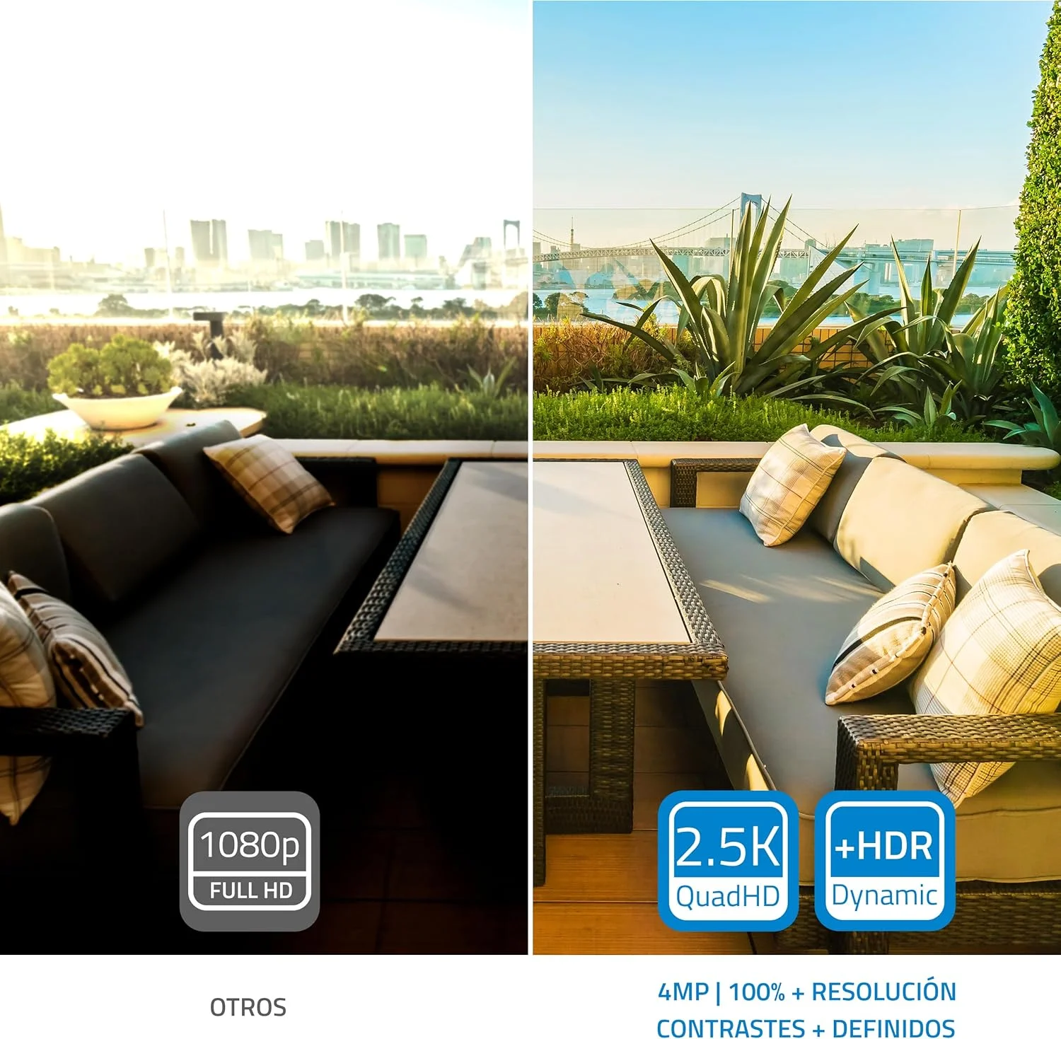 دوربین مداربسته وای فای نیمه 4K نیویان مدل (NVS-IPC-0H3-L) مناسب فضای باز، با دید در شب رنگی، پشتیبانی از الکسا و گوگل هوم و کنترل از طریق اپلیکیشن Tuya