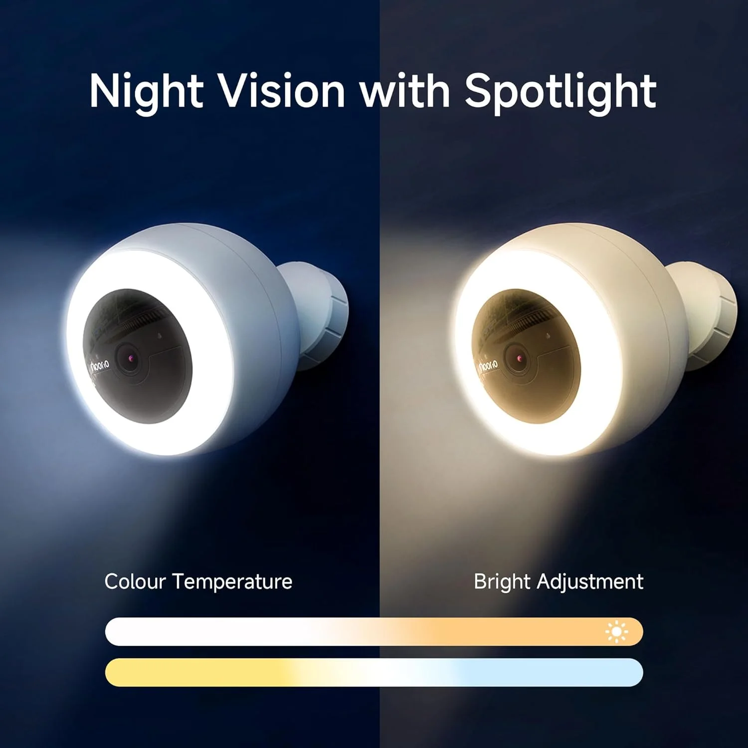 دوربین امنیتی بی سیم نوریو مدل B310 با کیفیت 2K و حافظه داخلی 16 گیگابایتی، دوربین امنیتی خانگی بی سیم با باتری، دید در شب رنگی با نورافکن فوق العاده روشن، سازگار با الکسا، نصب آسان در چند دقیقه