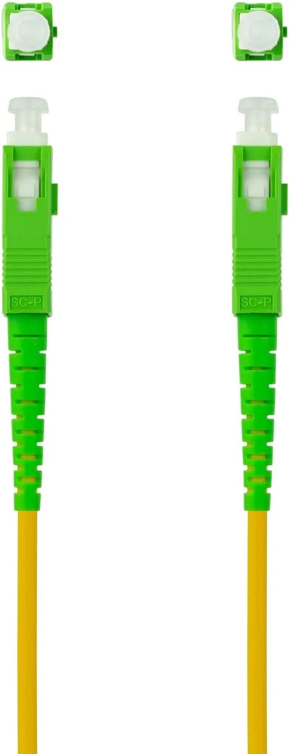 کابل فیبر نوری سینگل مود SC/APC-SC/APC با روکش LSZH (هالوژن صفر دود کم) - زرد، 80 متر، ایده آل برای تجهیزات مخابراتی با EF بالا