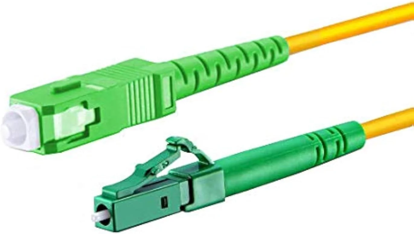 کابل فیبر نوری - 7 متر OS2 زرد، LC/APC به SC/APC نر، سیمپلکس 9/125