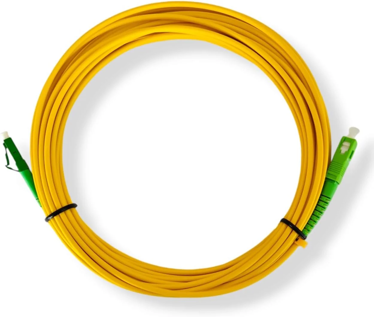 کابل فیبر نوری - 7 متر OS2 زرد، LC/APC به SC/APC نر، سیمپلکس 9/125