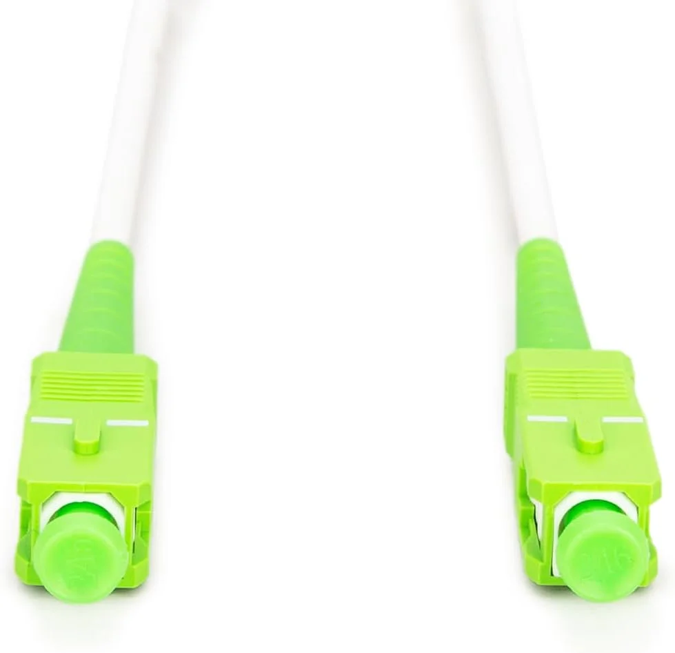 کابل فیبر نوری DIGITUS OS2-20 متری - SC/APC به SC/APC - زره پوش - کابل فیبر نوری سیمپلکس - کابل LAN فیبر تک حالته SM - نوع فیبر: 9/125 µ - سفید