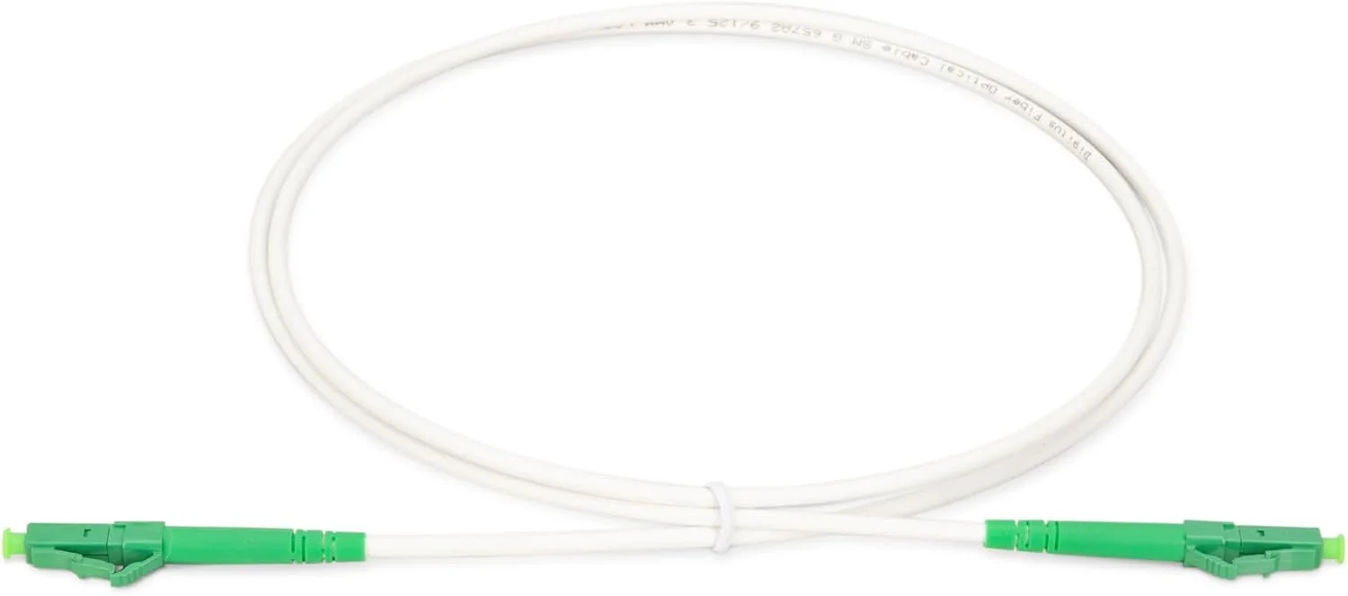 کابل فیبر نوری DIGITUS OS2-20m - LC/APC به LC/APC - زره پوش - کابل فیبر نوری سیمپلکس - کابل LAN فیبر تک حالته SM - نوع فیبر: 9/125µ - LSZH - سفید