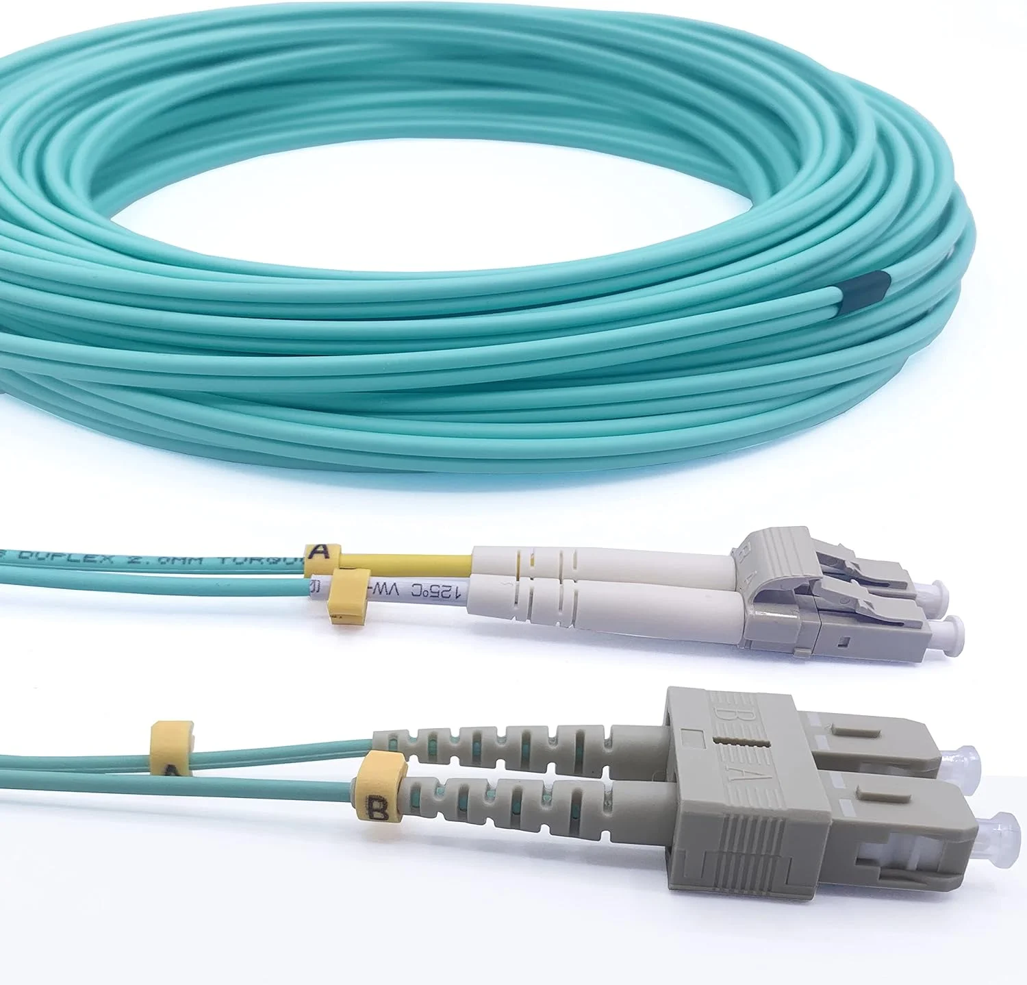 کابل فیبر نوری 2 متری SC/UPC به LC/UPC مالتی مود داپلکس 50/125um OM3 LSZH (2M) الفکم