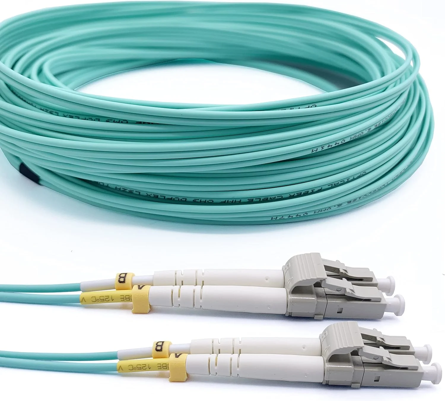 کابل فیبر نوری دوتایی چند حالته LC/UPC به LC/UPC، Om3، 50/125um LSZH (15 متری)