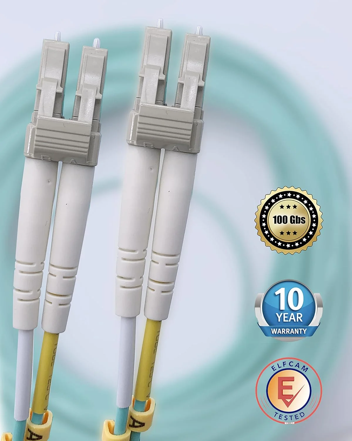 کابل فیبر نوری دوتایی چند حالته LC/UPC به LC/UPC، Om3، 50/125um LSZH (15 متری) کابل فیبر نوری دوتایی چند حالته LC/UPC به LC/UPC، Om3، 50/125um LSZH (15 متری)