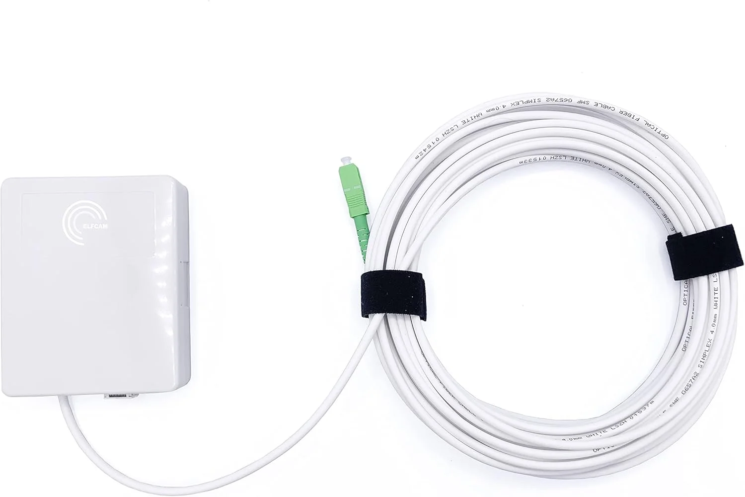 Elfcam® - کابل فیبر نوری تقویت شده SC/APC به SC/APC سیمپلکس تک حالته (4 میلی متر)، مجهز به PTO برای جعبه فیبر، 25 متر