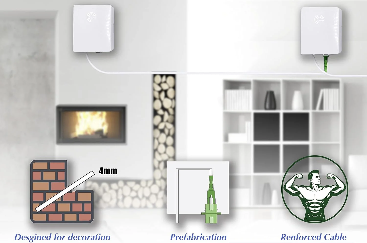 Elfcam® - کابل فیبر نوری تقویت شده SC/APC به SC/APC سیمپلکس تک حالته (4 میلی متر)، مجهز به PTO برای جعبه فیبر، 25 متر Elfcam® - کابل فیبر نوری تقویت شده SC/APC به SC/APC سیمپلکس تک حالته (4 میلی متر)، مجهز به PTO برای جعبه فیبر، 25 متر