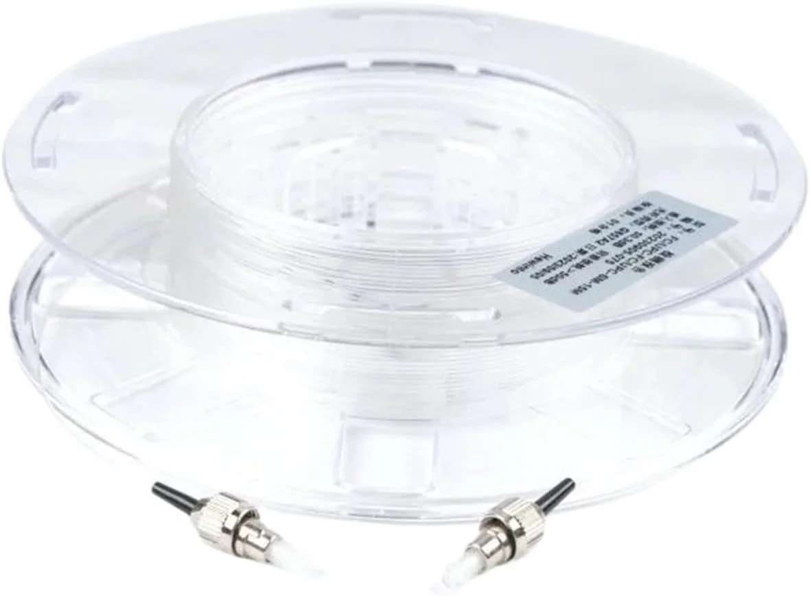 کابل فیبر نوری شفاف داخلی FC-FC 5 تا 100 متری (2 عدد 30 متری با قرقره)