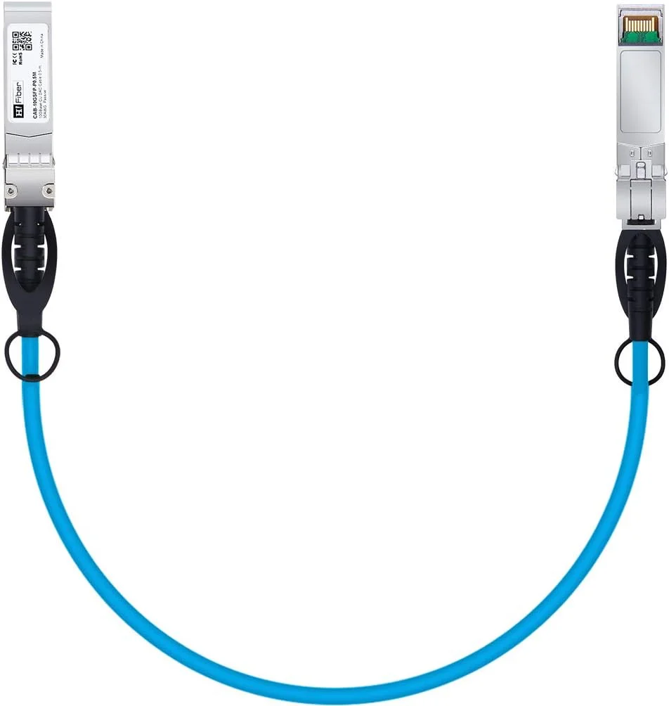 کابل آبی SFP+، 10G SFP+ DAC، 0.25 متر، کابل مسی Twinax اتصال مستقیم غیرفعال برای سیسکو SFP-H10GB-CU0.25M، یوبیکیوتی UniFi UC-DAC-SFP+، مراکی، میکروتیک، اینتل، فورتی نت، نت گیر