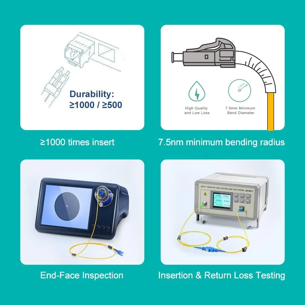 کابل فیبر نوری LC به LC های-فایبر، 3 متری، OS1/OS2 سینگل مود داپلکس 9/125um، LSZH، موجود در اندازه های 1 تا 50 متری کابل فیبر نوری LC به LC های-فایبر، 3 متری، OS1/OS2 سینگل مود داپلکس 9/125um، LSZH، موجود در اندازه های 1 تا 50 متری