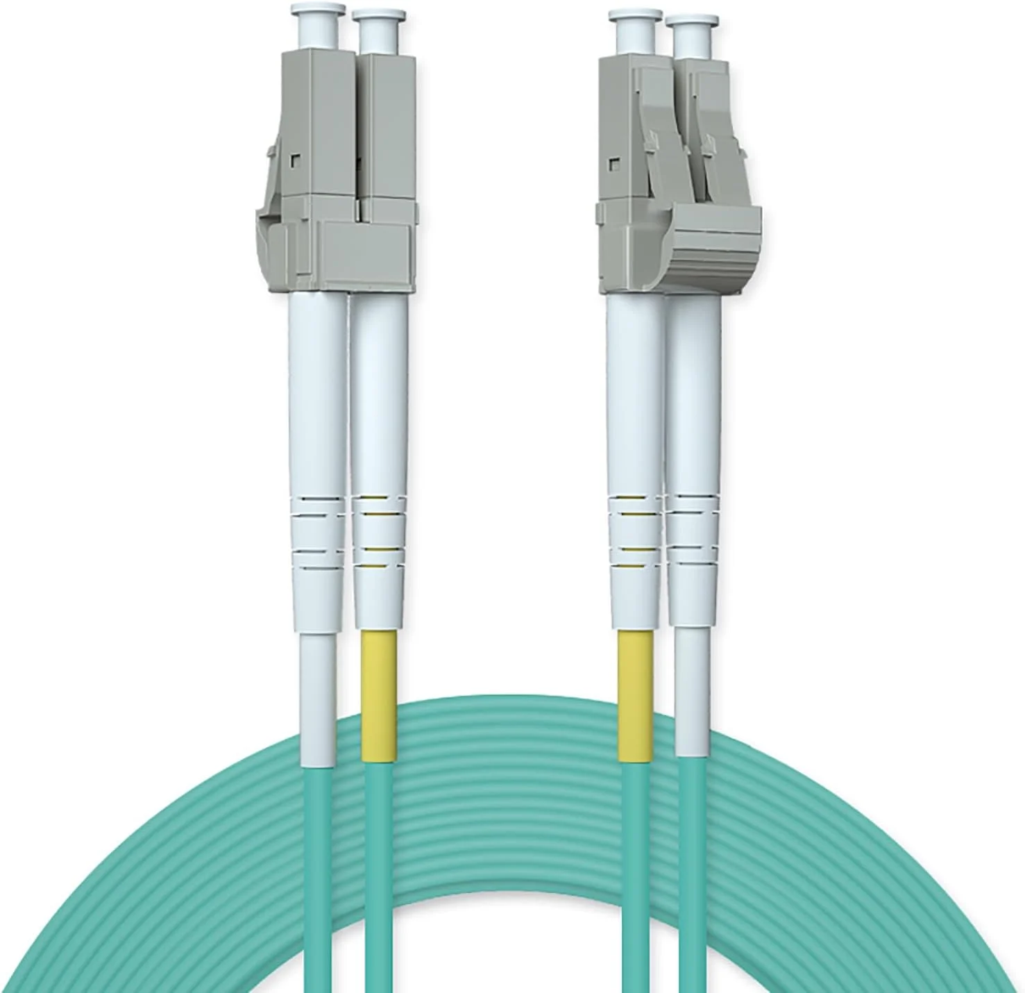 کابل فیبر نوری LC به LC، 50 متری، OM3، دوپلکس مالتی مود 50/125 برای فرستنده گیرنده های 10Gb/1G SFP، مبدل رسانه - ipolex