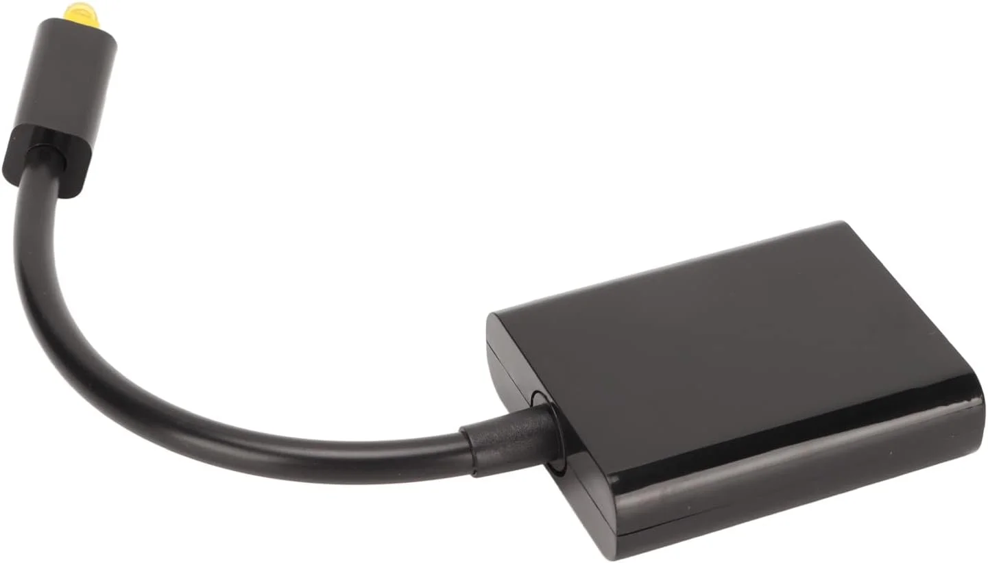 کابل صوتی فیبر نوری عمومی 2 در 1 تقسیم کننده کابل نوری دیجیتال صدای انعطاف پذیر برای کامپیوتر پخش کننده سی دی (مشکی)