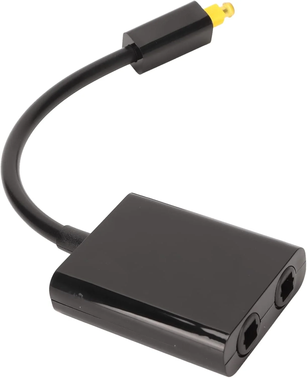 کابل صوتی فیبر نوری عمومی 2 در 1 تقسیم کننده کابل نوری دیجیتال صدای انعطاف پذیر برای کامپیوتر پخش کننده سی دی (مشکی)