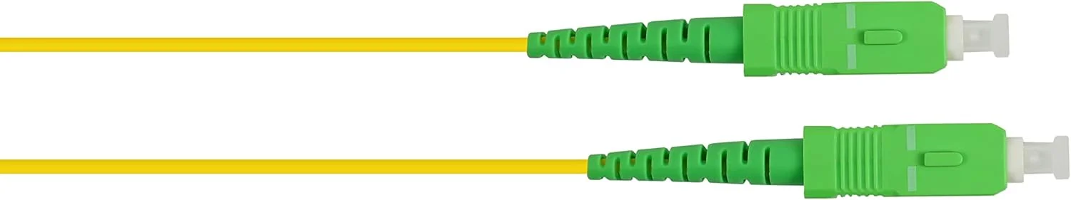 کابل فیبر نوری OS2 با اتصالات خوب - سیمپلکس - SC نر (APC) به SC (APC) - سینگل مود 9/125 - رسانای فیبر نوری، کابل پچ برای FTTH/FTTB/FTTx - 20 متر