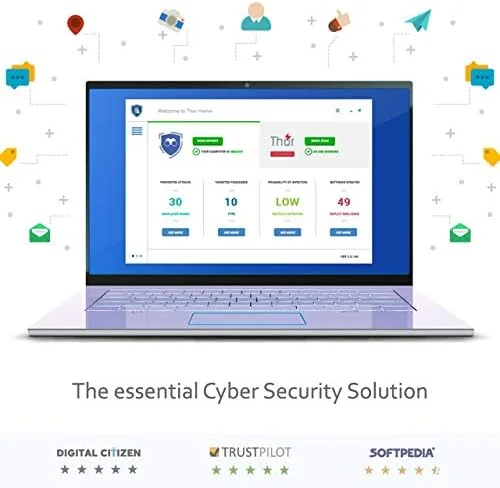 محافظت پیشرفته اینترنتی Heimdal Security Thor Premium Home - برای 10 دستگاه - 2 سال - محافظت پیشرفته در برابر تهدیدات از جمله باج افزار (ارسال دیجیتال فوری - مجوز از طریق ایمیل ارسال می شود)