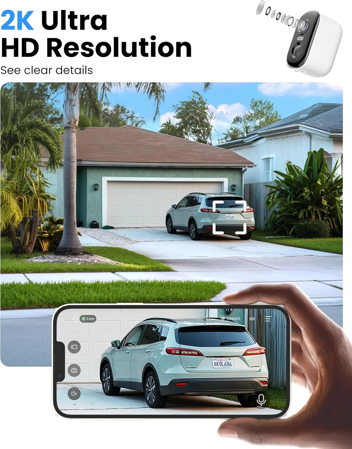 دوربین های امنیتی 2K بی سیم فضای باز، بسته 2 عددی دوربین های وای فای با باتری برای امنیت خانه با تشخیص حرکت هوش مصنوعی، دید در شب رنگی، آلارم آژیر، مکالمه دو طرفه، ضد آب IP66، ذخیره سازی ابری/SD دوربین های امنیتی 2K بی سیم فضای باز، بسته 2 عددی دوربین های وای فای با باتری برای امنیت خانه با تشخیص حرکت هوش مصنوعی، دید در شب رنگی، آلارم آژیر، مکالمه دو طرفه، ضد آب IP66، ذخیره سازی ابری/SD