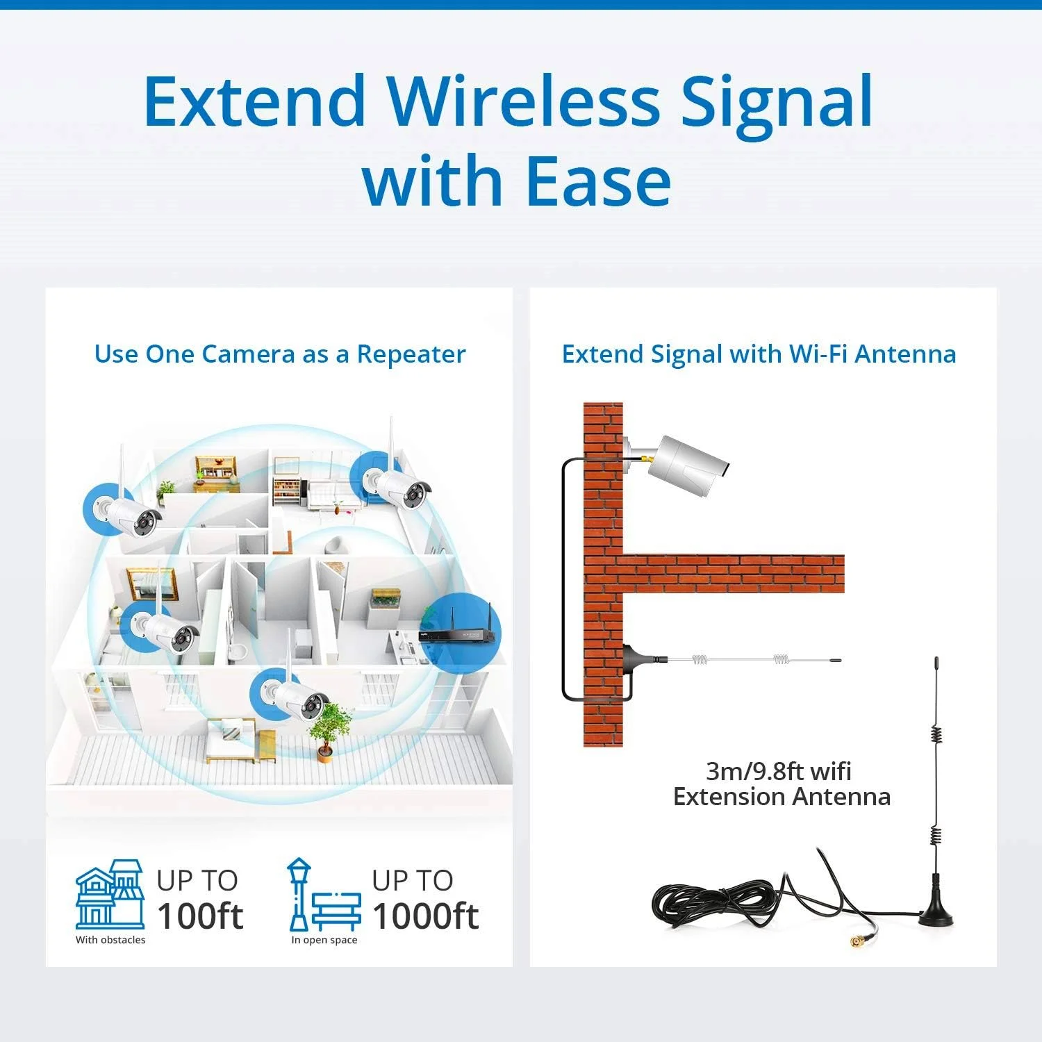 سیستم دوربین مداربسته بی سیم 10 کاناله Tomvision قابل گسترش برای امنیت خانه، کیت NVR 10 کاناله 5MP/2K + بسته 4 عددی دوربین 3.0MP HD با آنتن، شبکه IP، وای فای، میکروفون، دید در شب، دسترسی از راه دور و تشخیص حرکت (مشکی + 1 ترابایت) سیستم دوربین مداربسته بی سیم 10 کاناله Tomvision قابل گسترش برای امنیت خانه، کیت NVR 10 کاناله 5MP/2K + بسته 4 عددی دوربین 3.0MP HD با آنتن، شبکه IP، وای فای، میکروفون، دید در شب، دسترسی از راه دور و تشخیص حرکت (مشکی + 1 ترابایت)