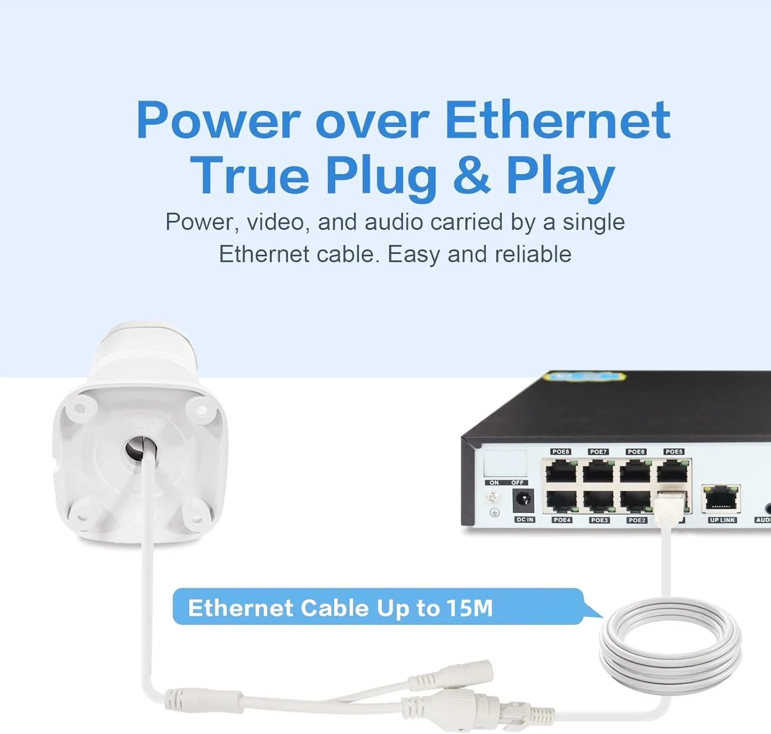 سیستم دوربین مداربسته تحت شبکه 3K 5MP PoE Tomvision، دستگاه ضبط NVR هشت کاناله با هارد دیسک 2 ترابایتی، 8 عدد دوربین مداربسته تحت شبکه 5 مگاپیکسلی UHD PoE با نور دوگانه هوشمند، تشخیص حرکت، دید در شب رنگی، ضد آب IP66 سیستم دوربین مداربسته تحت شبکه 3K 5MP PoE Tomvision، دستگاه ضبط NVR هشت کاناله با هارد دیسک 2 ترابایتی، 8 عدد دوربین مداربسته تحت شبکه 5 مگاپیکسلی UHD PoE با نور دوگانه هوشمند، تشخیص حرکت، دید در شب رنگی، ضد آب IP66