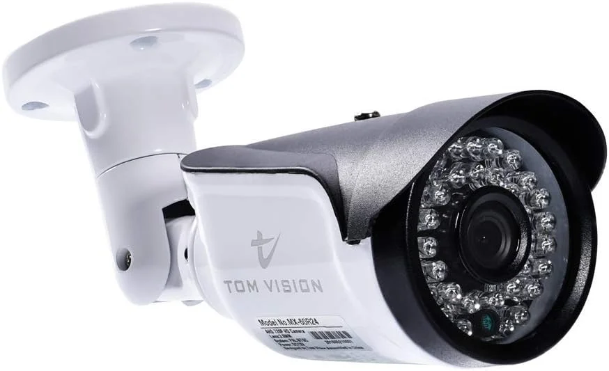 دوربین مداربسته توم ویژن AHD/TVI/CVI/CVBS هیبریدی 4 در 1 با سنسور سونی 1080P/2.0MP، بدنه فلزی سفید رنگ، ضد آب IP66 مدل MX-60R24 مناسب برای نظارت امنیتی در فضای باز