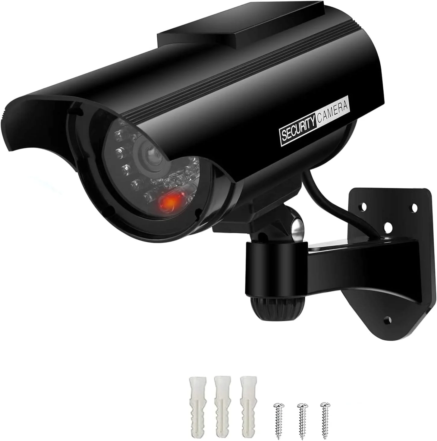 دوربین مداربسته دام تظاهری طرح گلوله ای Tomvision با نور چشمک زن LED، مناسب فضای داخلی/خارجی، منزل/محل کار (1)، با انرژی خورشیدی