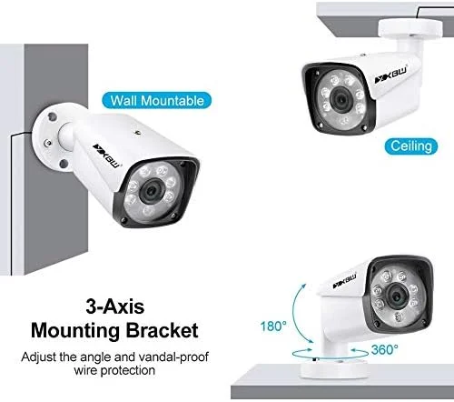 کیت امنیتی دوربین مداربسته 4 کانال XBW 1080P/2.0MP با دوربین 1920X1080، کیت DVR نظارتی 4 کانال با 8 عدد دوربین بولت فلزی 2.0 مگاپیکسلی 1080P مناسب فضای باز، سیستم هشدار و امنیت منزل P2P با هارد دیسک 1 ترابایتی