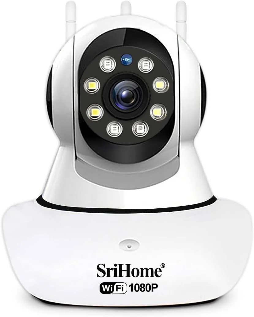 AECAM - SriHome SP029 دوربین مداربسته تحت شبکه بیسیم PTZ با قابلیت تشخیص حرکت انسان، کیفیت 2 مگاپیکسل و 1080P، دید رنگی کامل، ارتباط صوتی دو طرفه و قابلیت استفاده به عنوان مانیتور کودک (64 گیگابایت) AECAM - SriHome SP029 دوربین مداربسته تحت شبکه بیسیم PTZ با قابلیت تشخیص حرکت انسان، کیفیت 2 مگاپیکسل و 1080P، دید رنگی کامل، ارتباط صوتی دو طرفه و قابلیت استفاده به عنوان مانیتور کودک (64 گیگابایت)