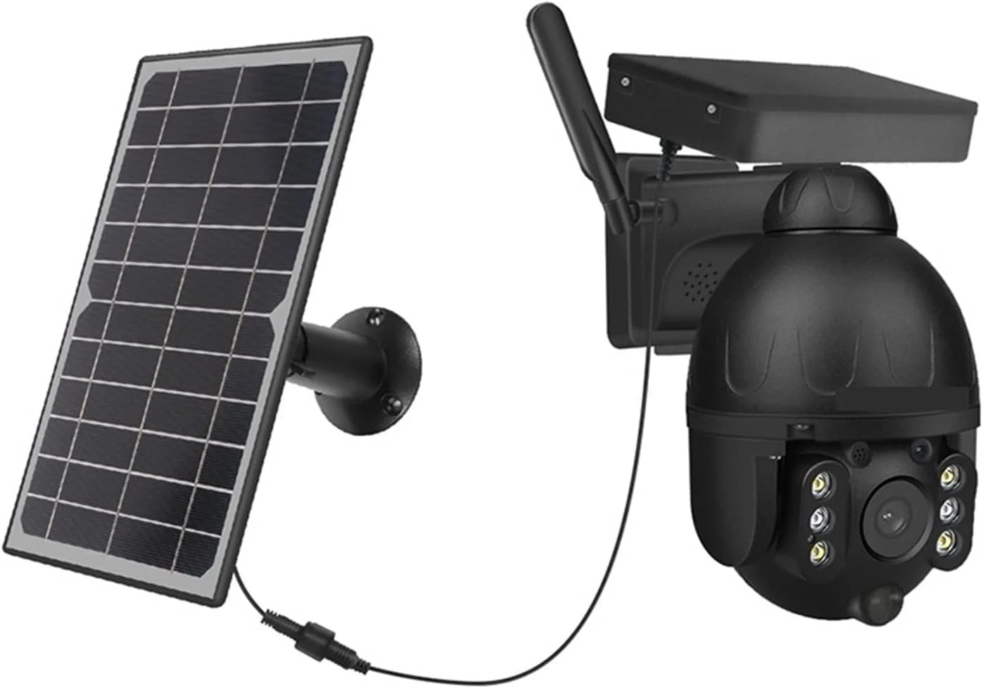 دوربین مداربسته خورشیدی بی‌سیم فضای باز، دوربین وای فای خورشیدی، نظارت تصویری هوشمند، دوربین PTZ ضد آب 1080P، دوربین شبکه بی‌سیم دیجیتال