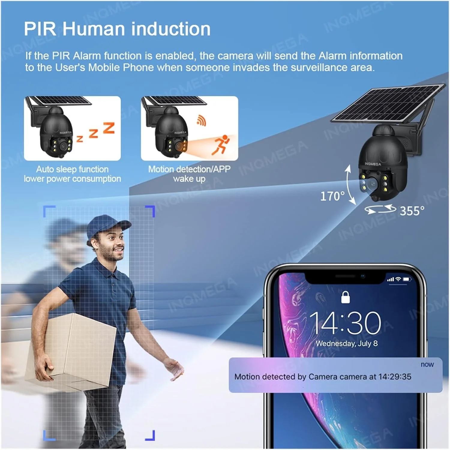 دوربین امنیتی خورشیدی بی سیم فضای باز، دوربین وای فای خورشیدی هوشمند، نظارت تصویری امنیتی بیرونی PTZ ضد آب 1080P، دوربین شبکه بی سیم، دوربین مداربسته دیجیتال دوربین امنیتی خورشیدی بی سیم فضای باز، دوربین وای فای خورشیدی هوشمند، نظارت تصویری امنیتی بیرونی PTZ ضد آب 1080P، دوربین شبکه بی سیم، دوربین مداربسته دیجیتال