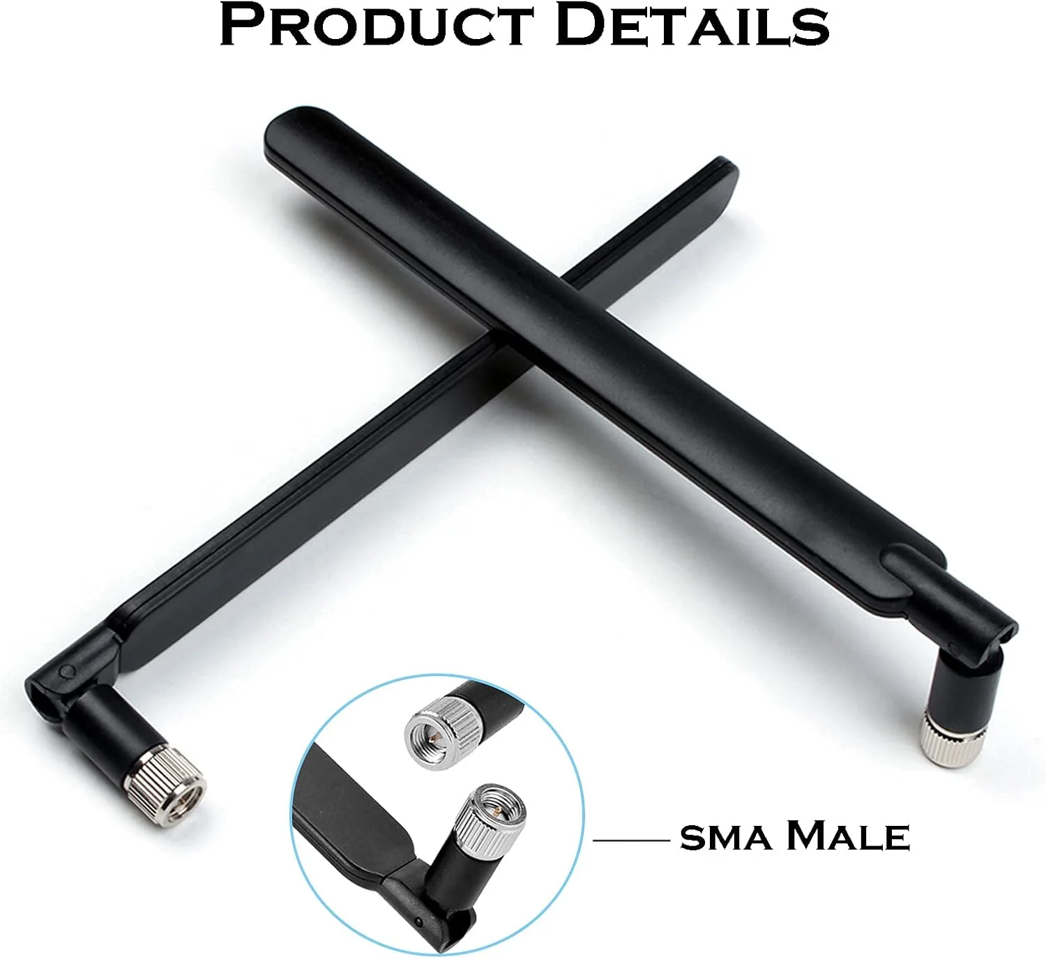 آنتن 4G LTE، SMA Male 10dBi امنی دایرکشنال اکسترنال برای روتر 4G، دوربین تریل، کارت Mini PCIE - مشکی (بسته 2 عددی)