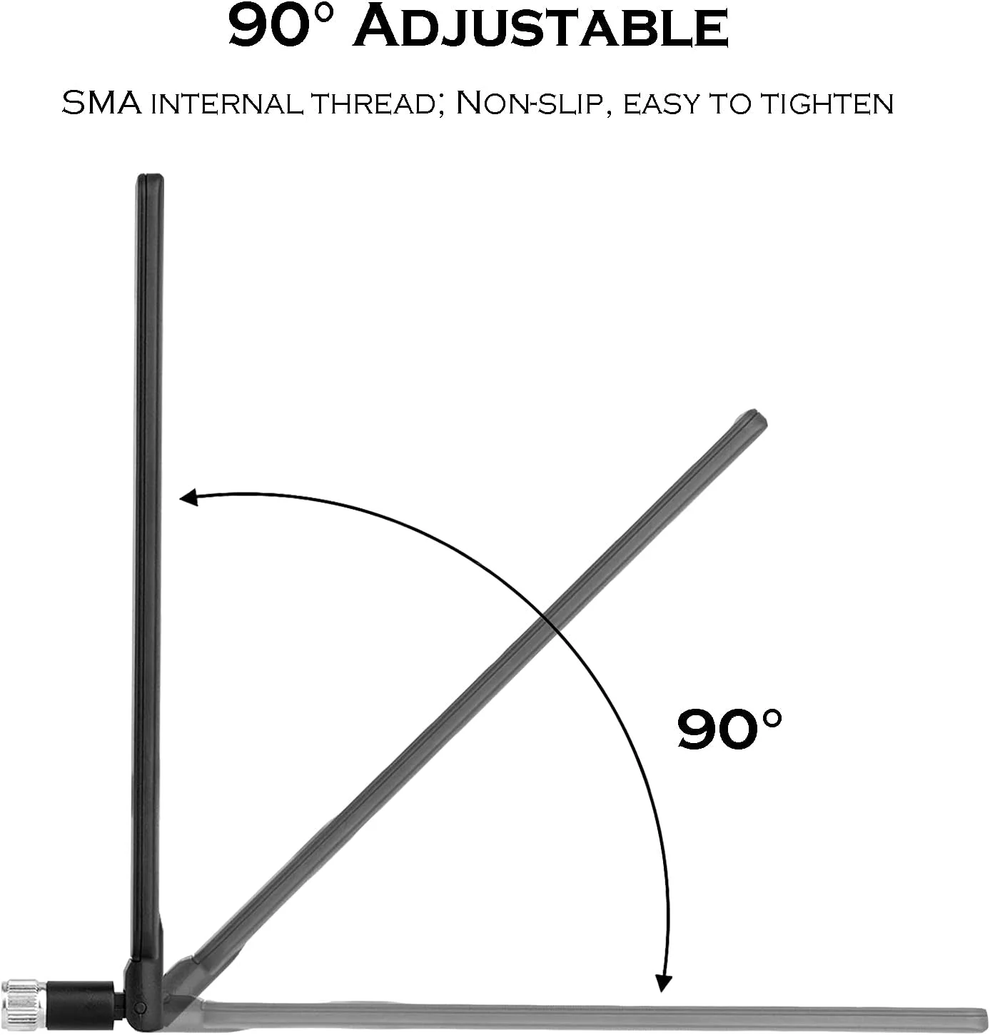 آنتن 4G LTE، SMA Male 10dBi Omni-directional آنتن خارجی برای روتر 4G، دوربین تریل، کارت Mini PCIE - مشکی (بسته 2 عددی)